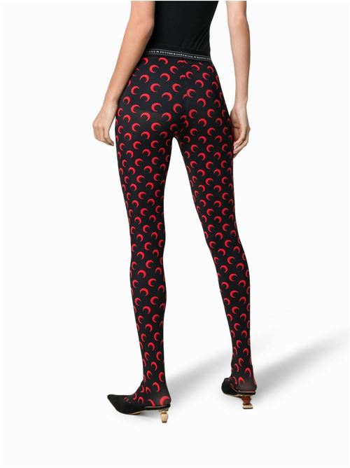 stampa lune MARINE SERRE | JE10FW18LEGGINGSREDMOON/BLACK